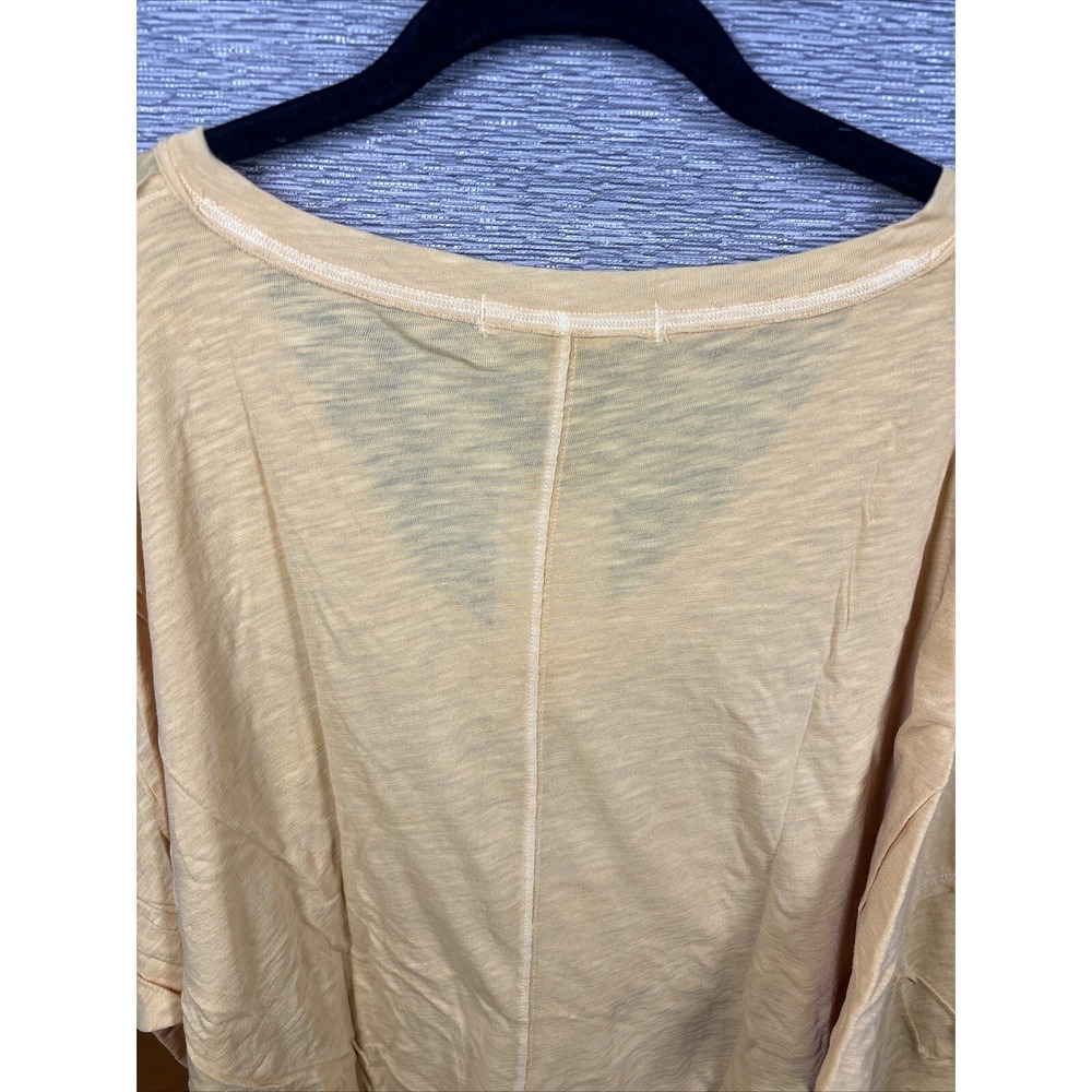NEW Free People Women's On My Mind V-Neck Long Sleeve Shirt Camel/Yellow Size S - Picture 10 of 12